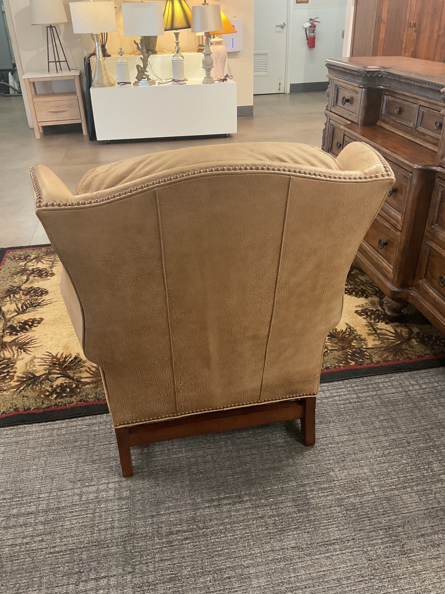 Luxurious Wingback Chair & Ottoman