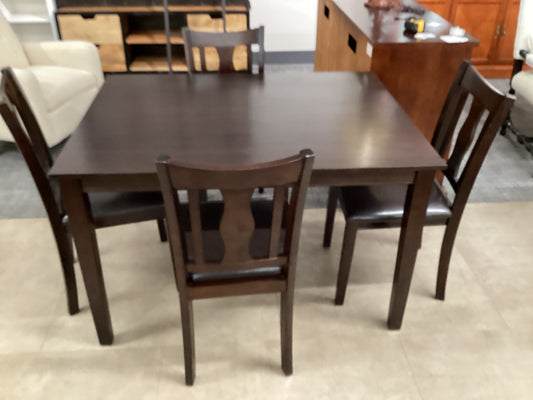 Dark Wood Dining Set