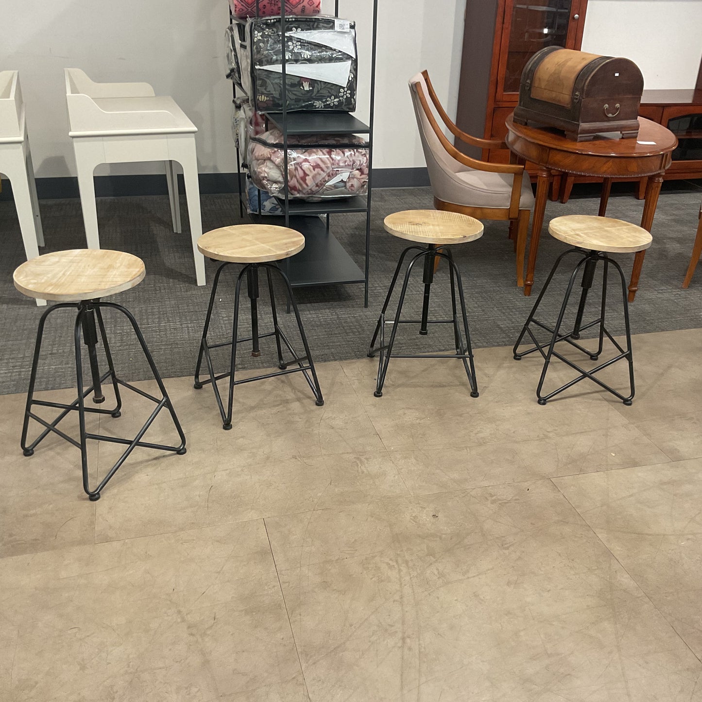 Black + Natural Barstool Set