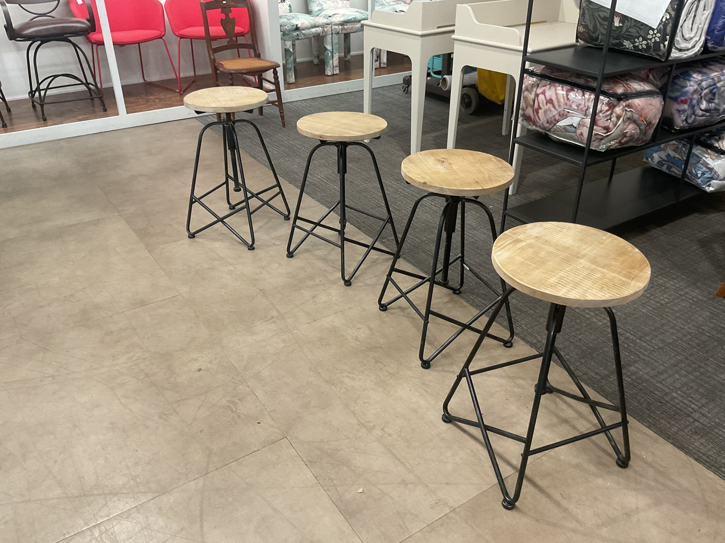 Black + Natural Barstool Set