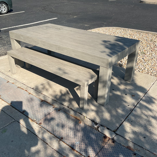 Chic Teak Table and Bench