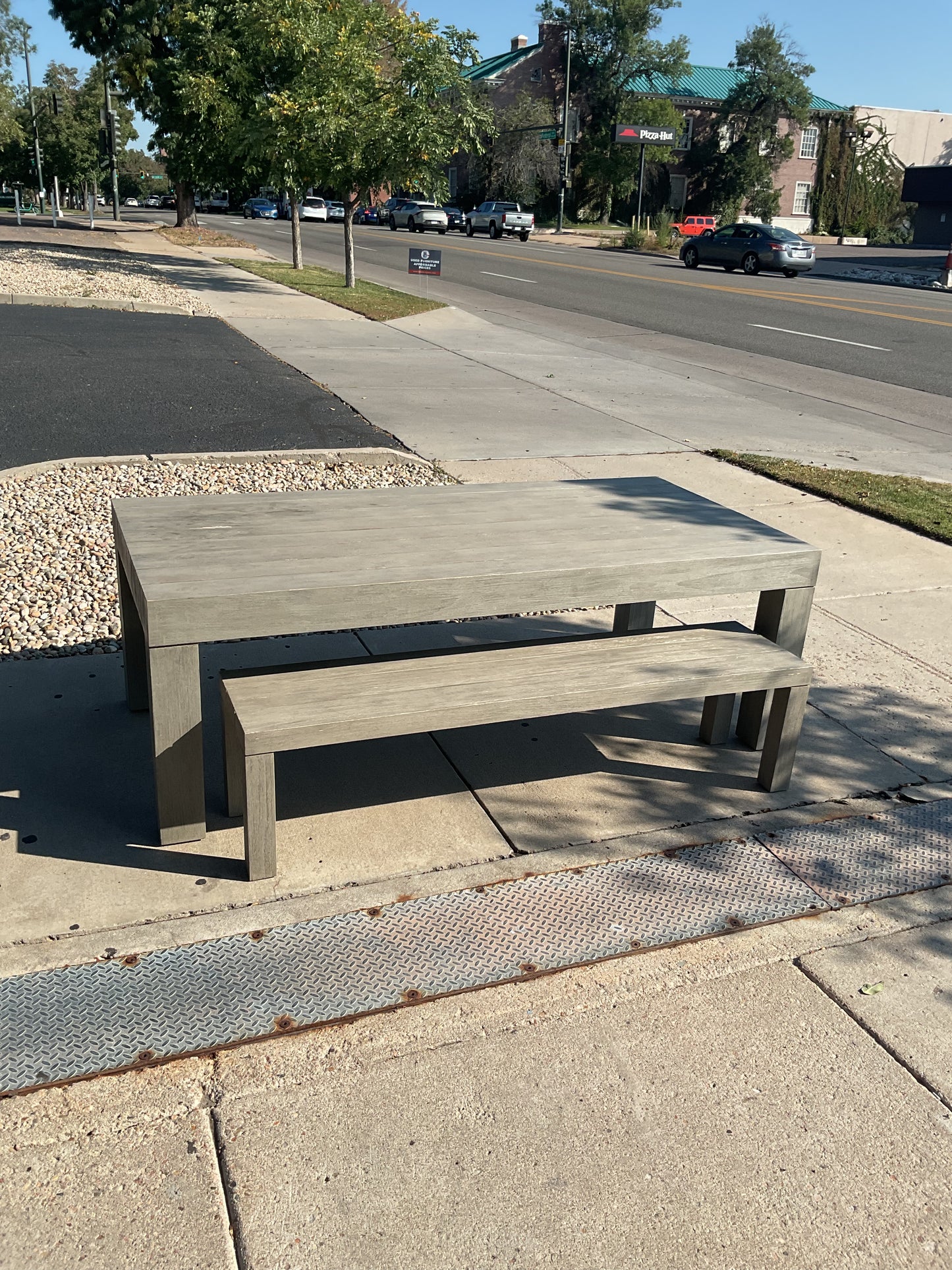 Chic Teak Table and Bench