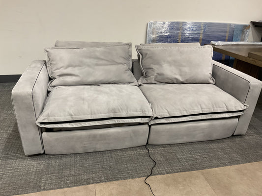 Modern Light Gray 2 Seater Recliner Sofa