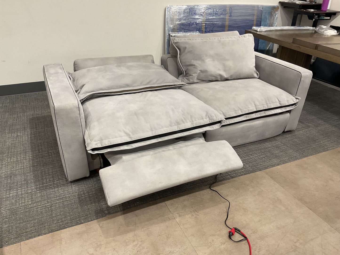 Modern Light Gray 2 Seater Recliner Sofa