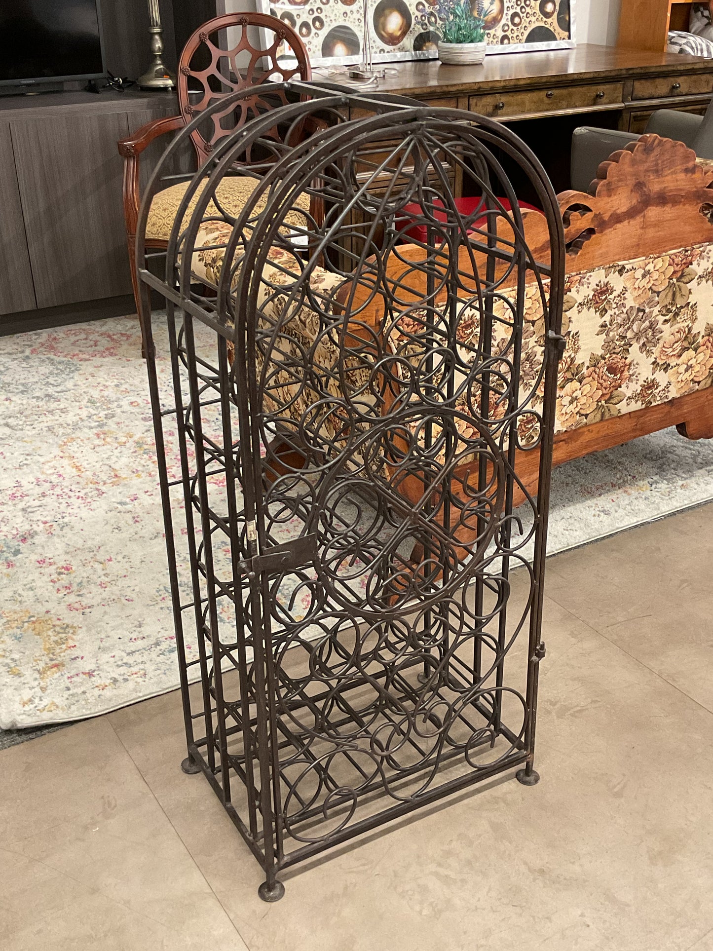 Iron wine rack