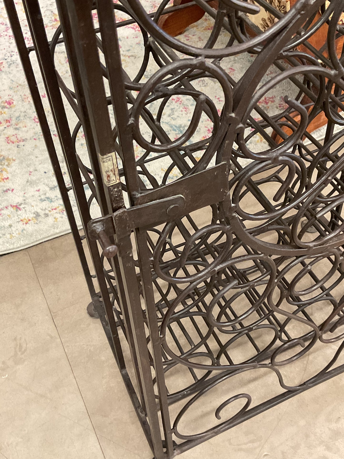 Iron wine rack