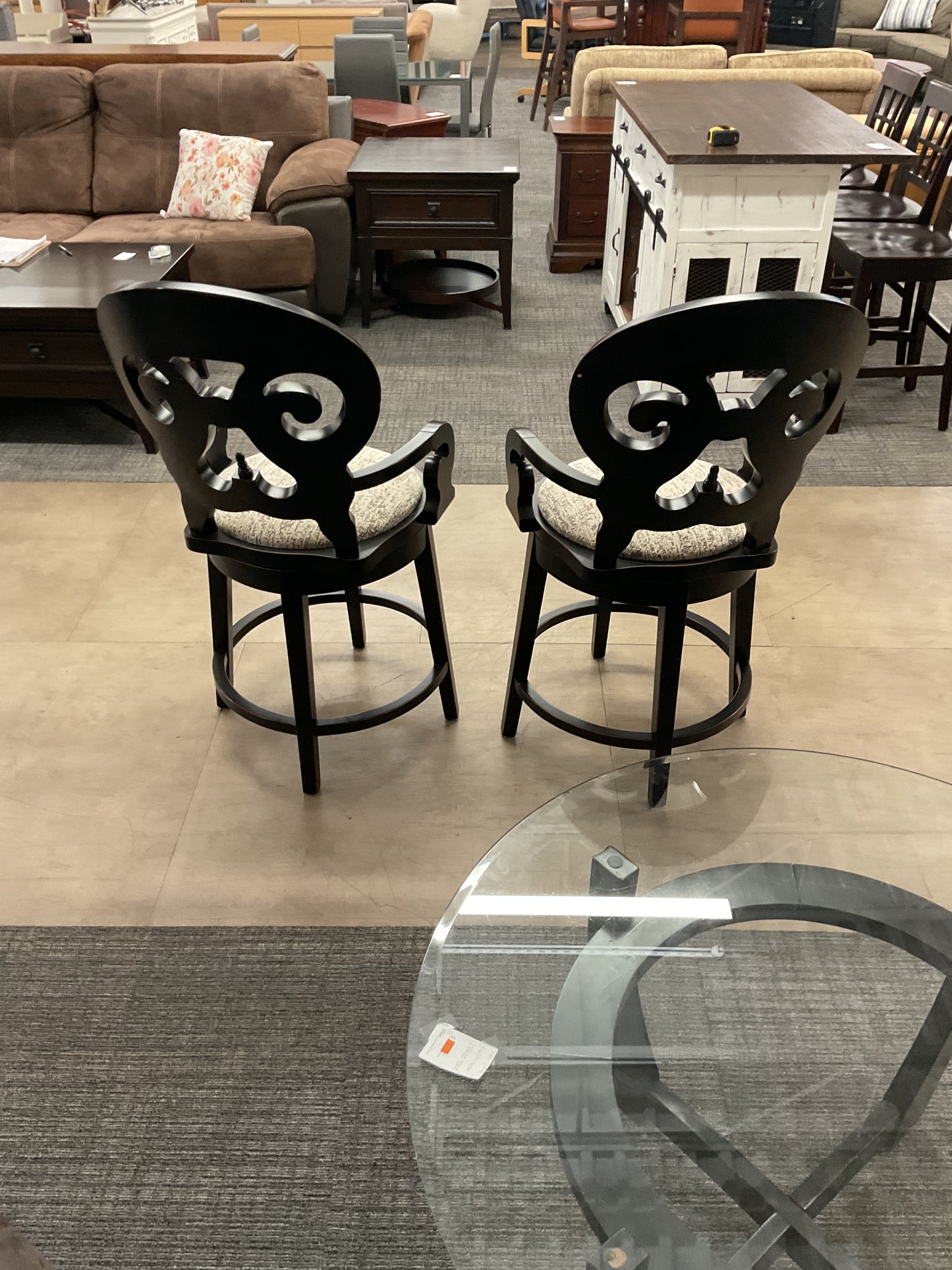 Italian Swivel Counter Stool Set