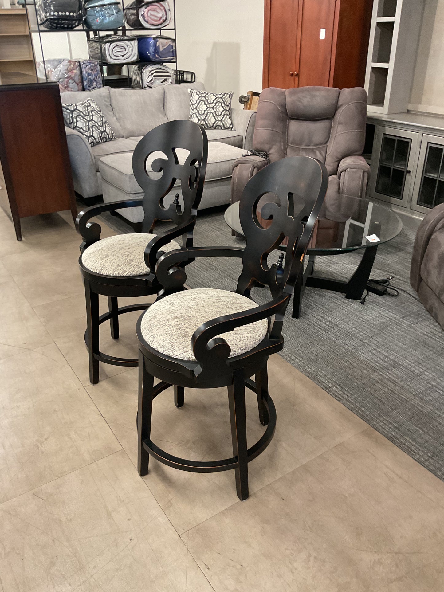 Italian Swivel Counter Stool Set