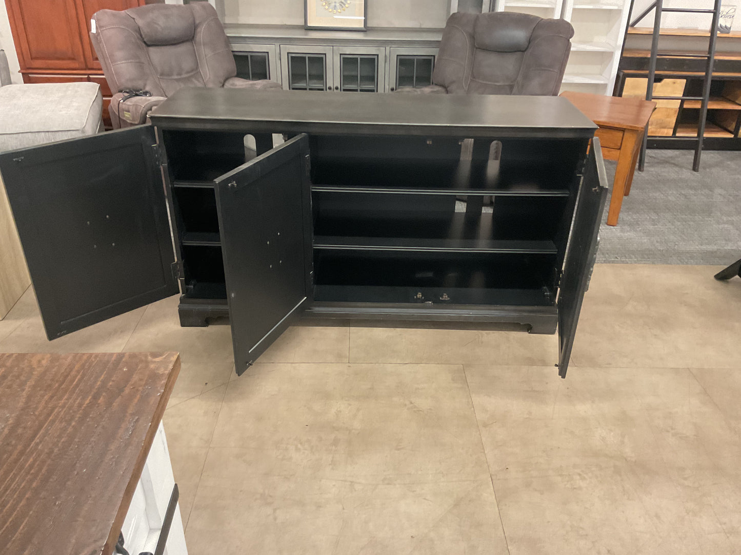 Charcoal Medallion Credenza