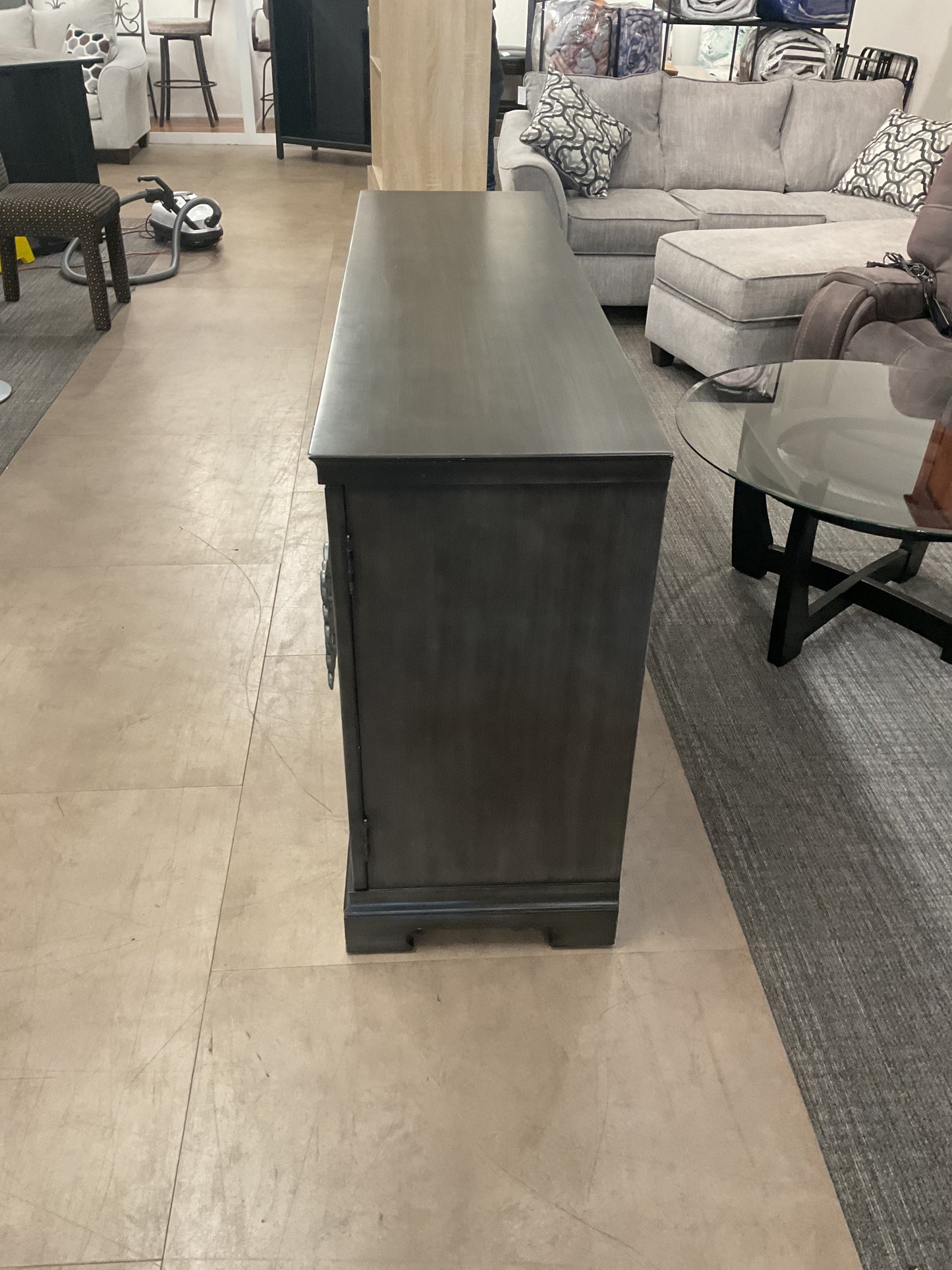 Charcoal Medallion Credenza