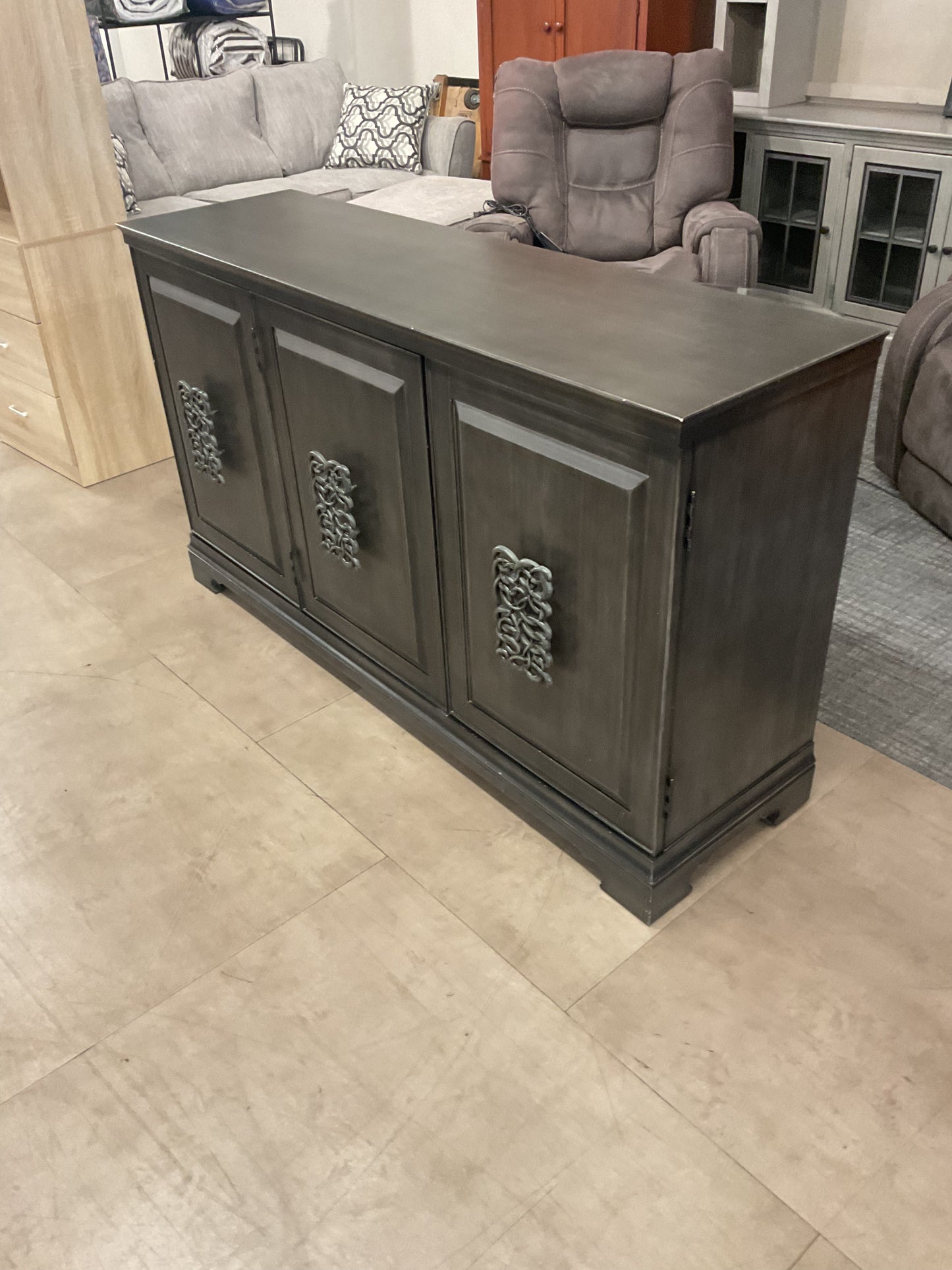 Charcoal Medallion Credenza
