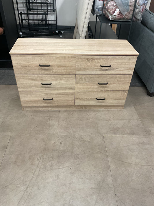 Light Oak 6 Drawer Dresser