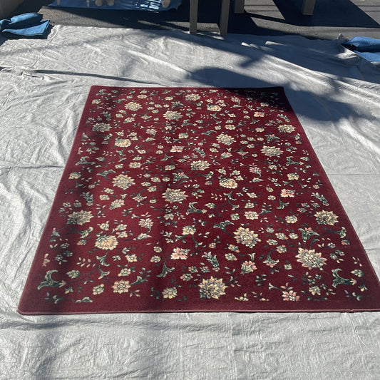 Crimson Floral Rug (R117)