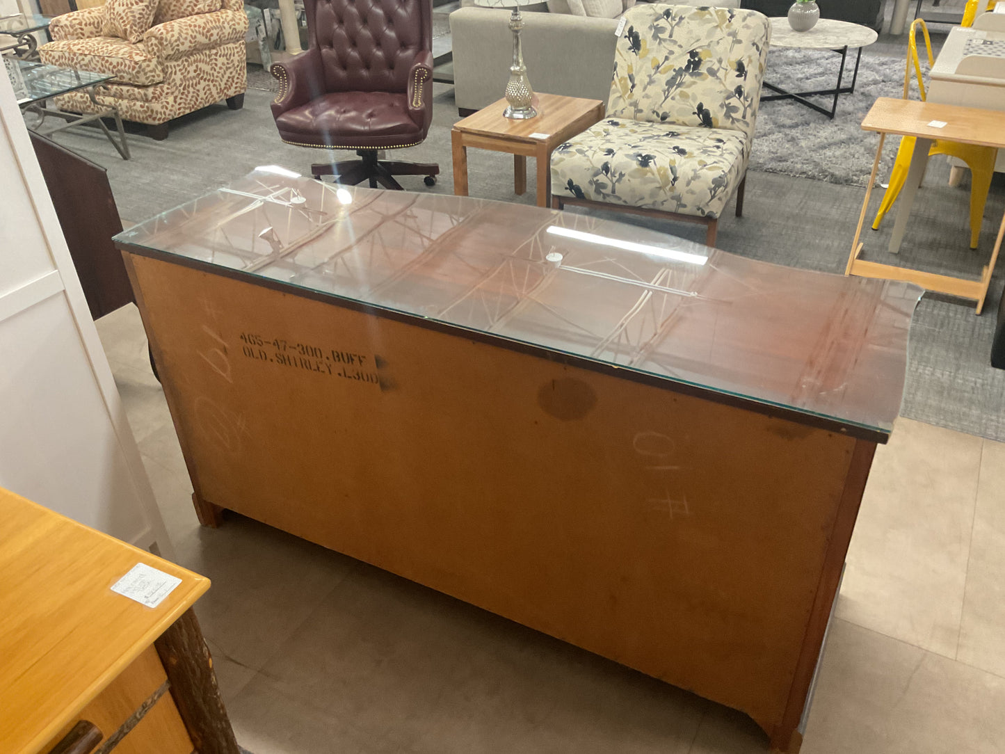 Vintage Serpentine Mahogany Buffet
