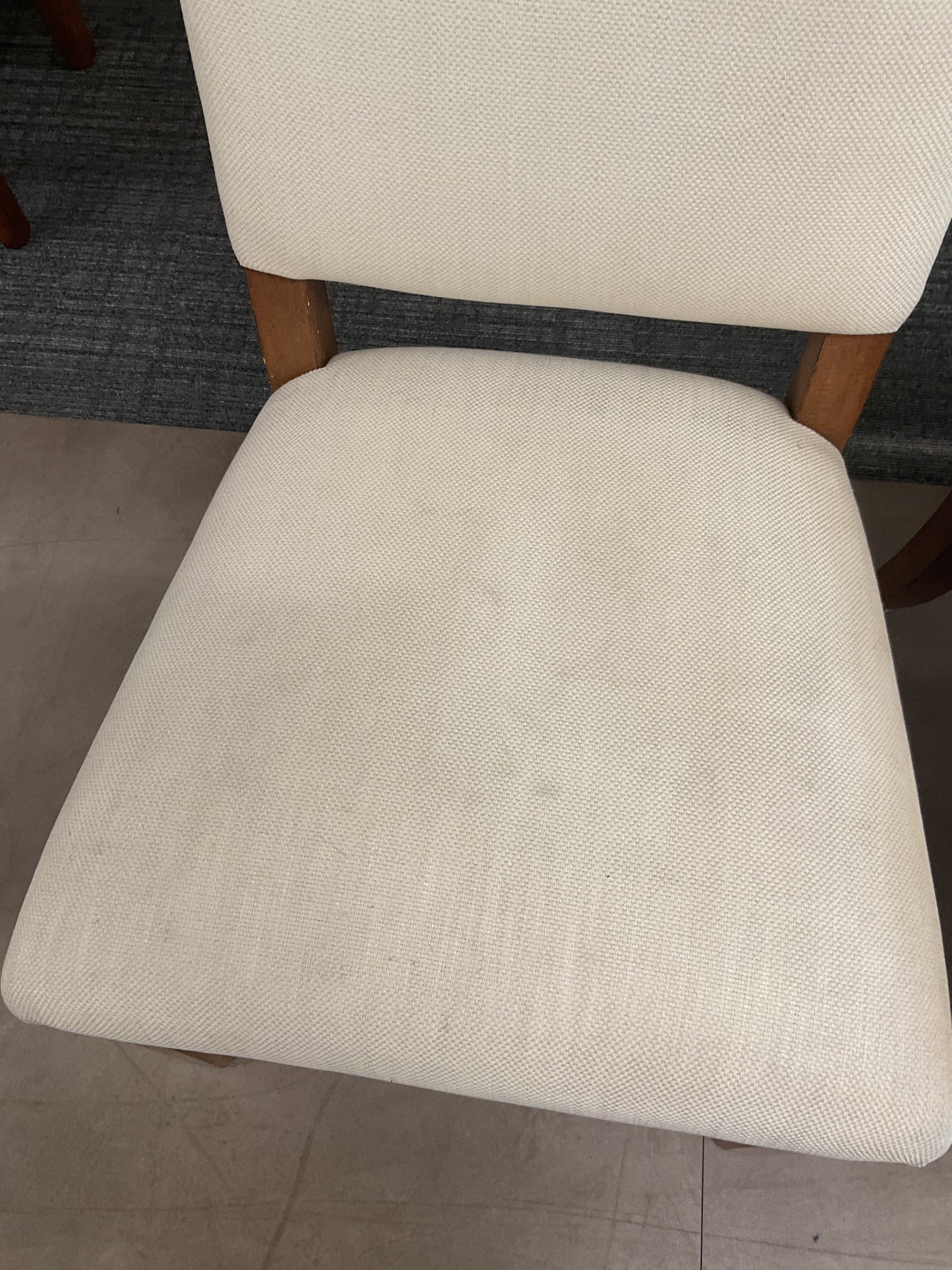 Beige Stud Chair Pair