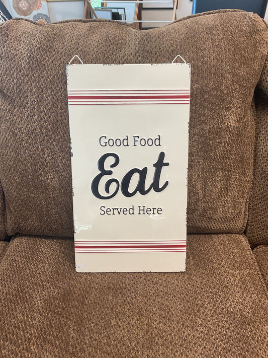 Metal Food Sign