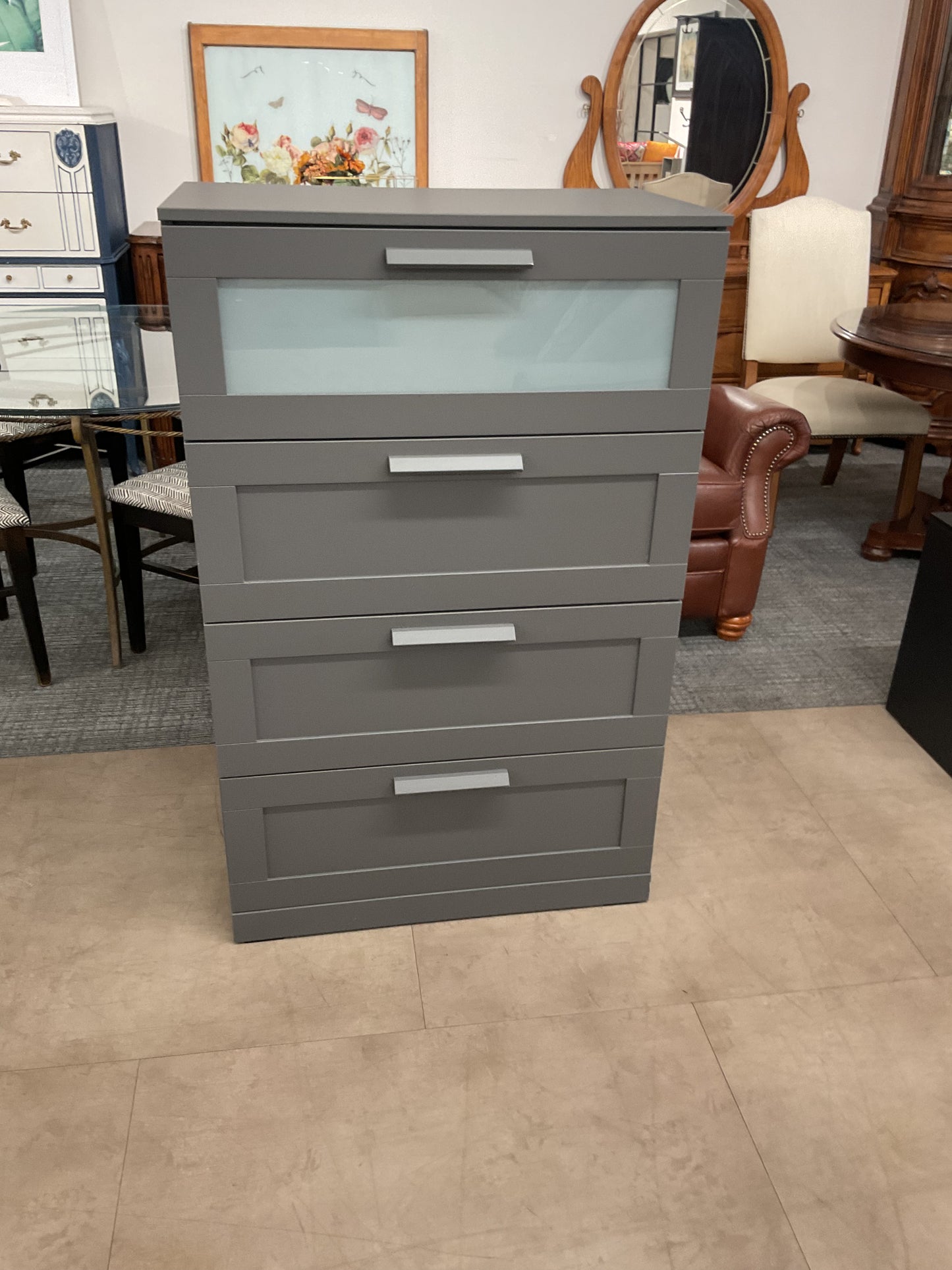 Frosted Glass Dresser