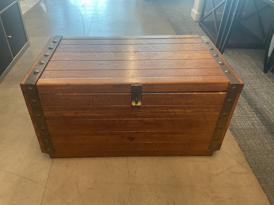 Rustic Trunk W/Metal Accents