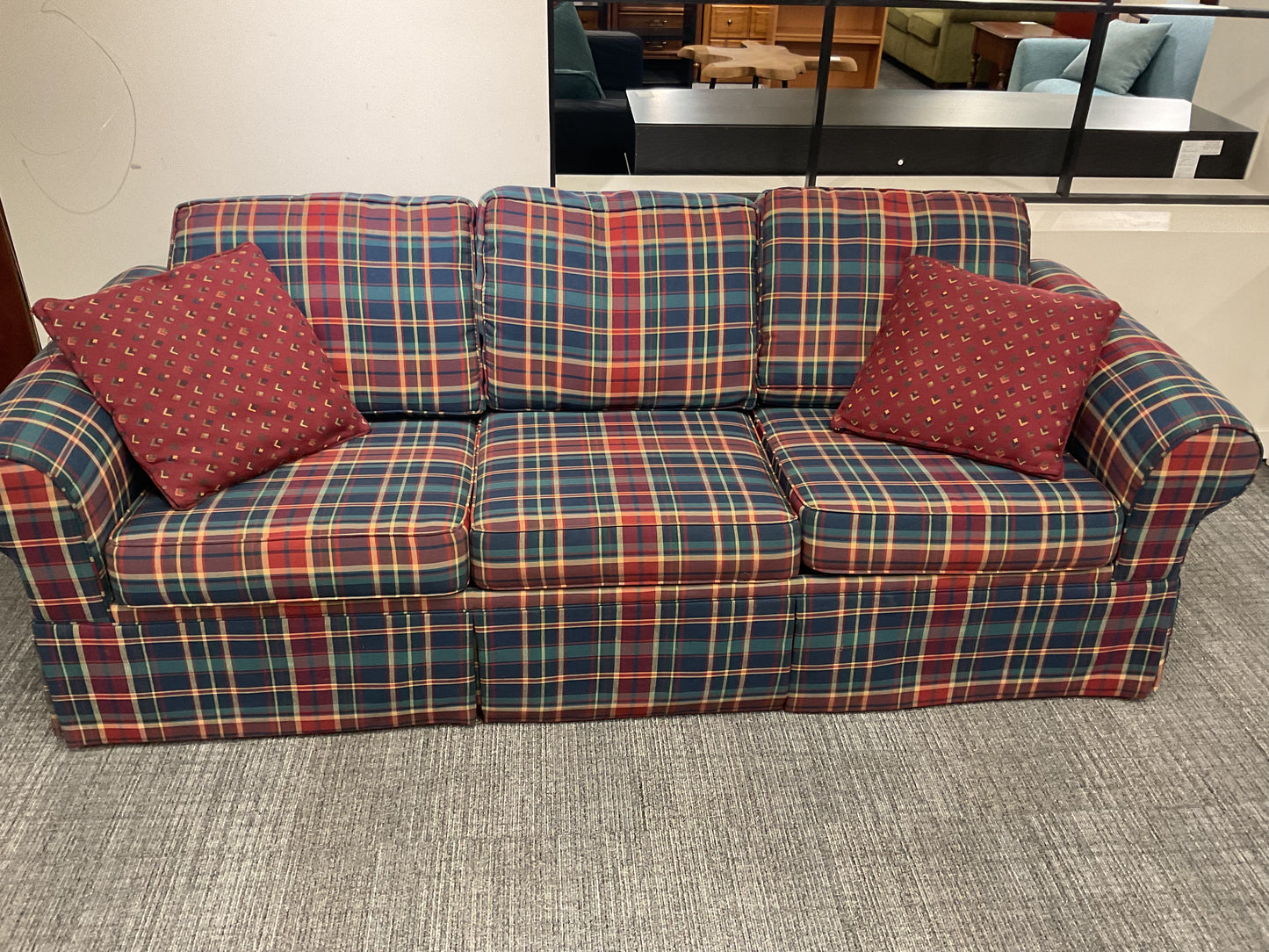 Queen Plaid Sofa Sleeper
