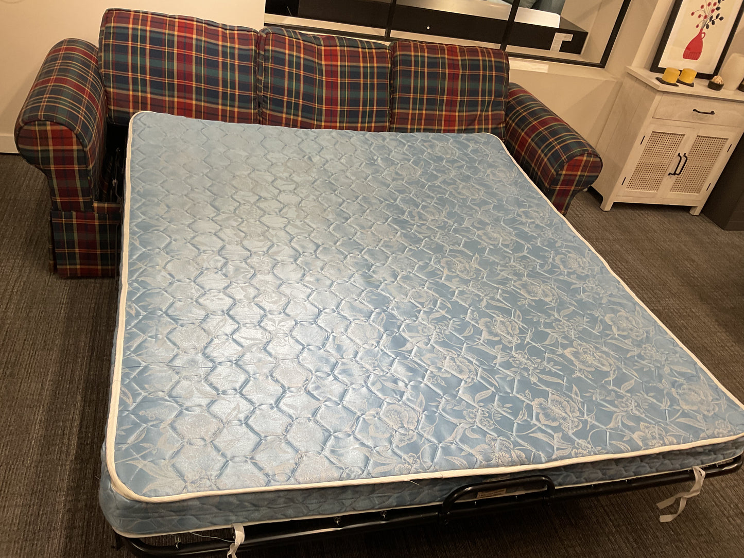 Queen Plaid Sofa Sleeper