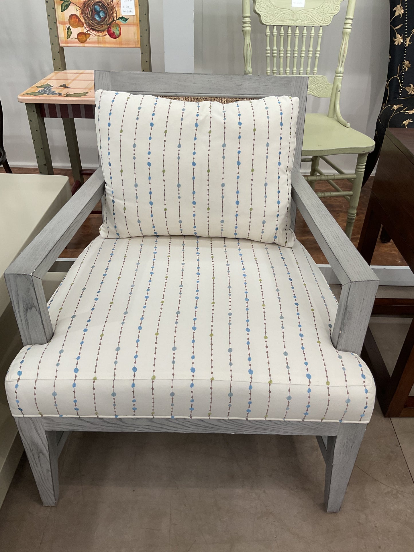 Striped Accent Chair