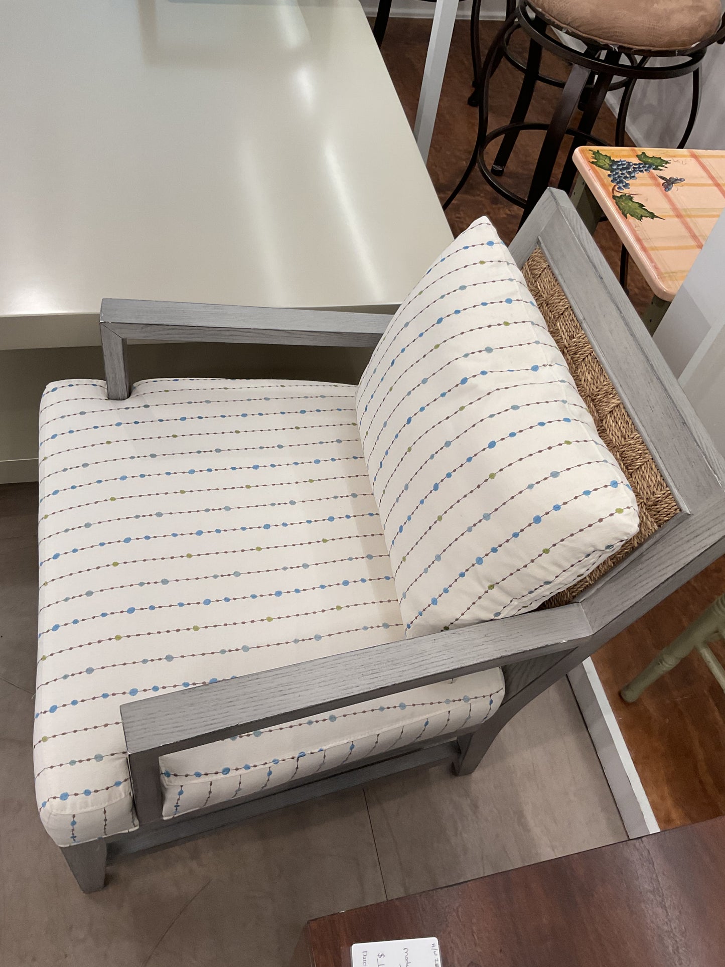 Striped Accent Chair