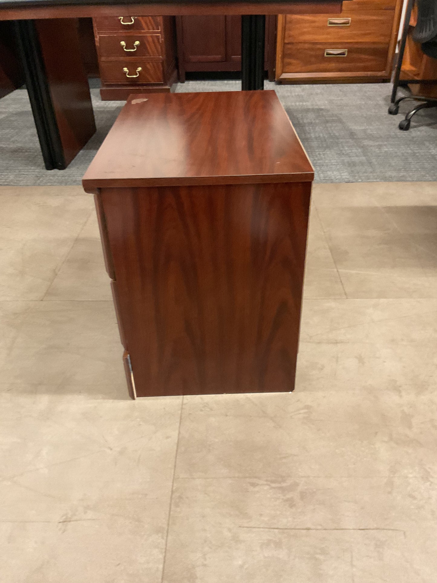 Wood 2 Drawer Nightstand