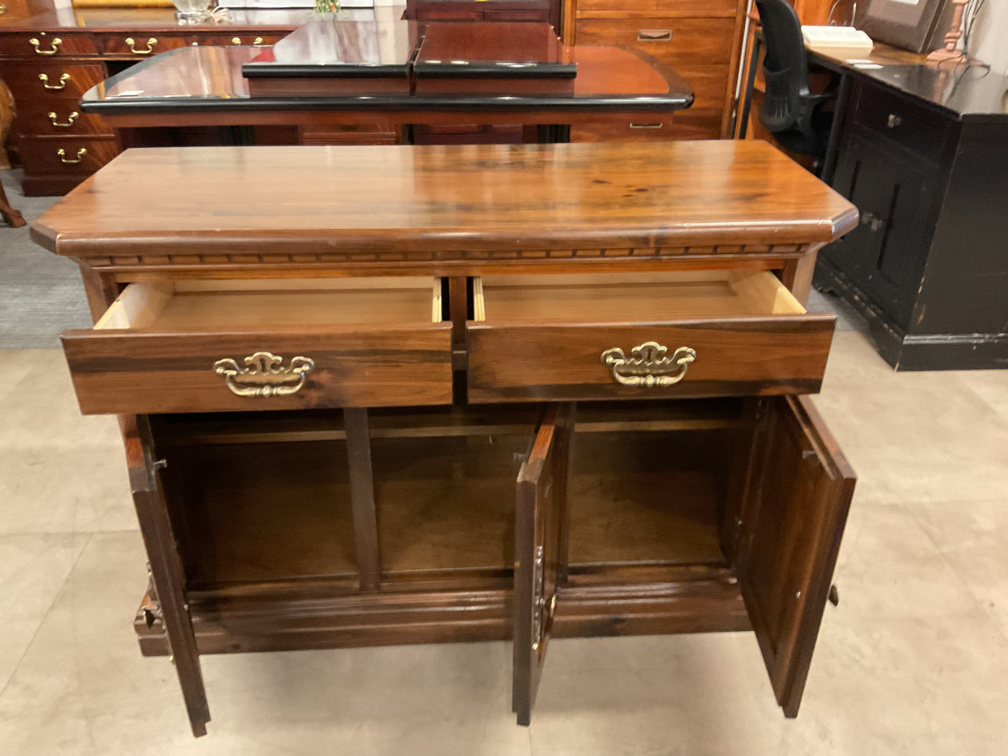 Dark Wood Cabinet Sideboard