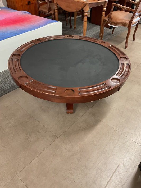 Wood Poker Face Table