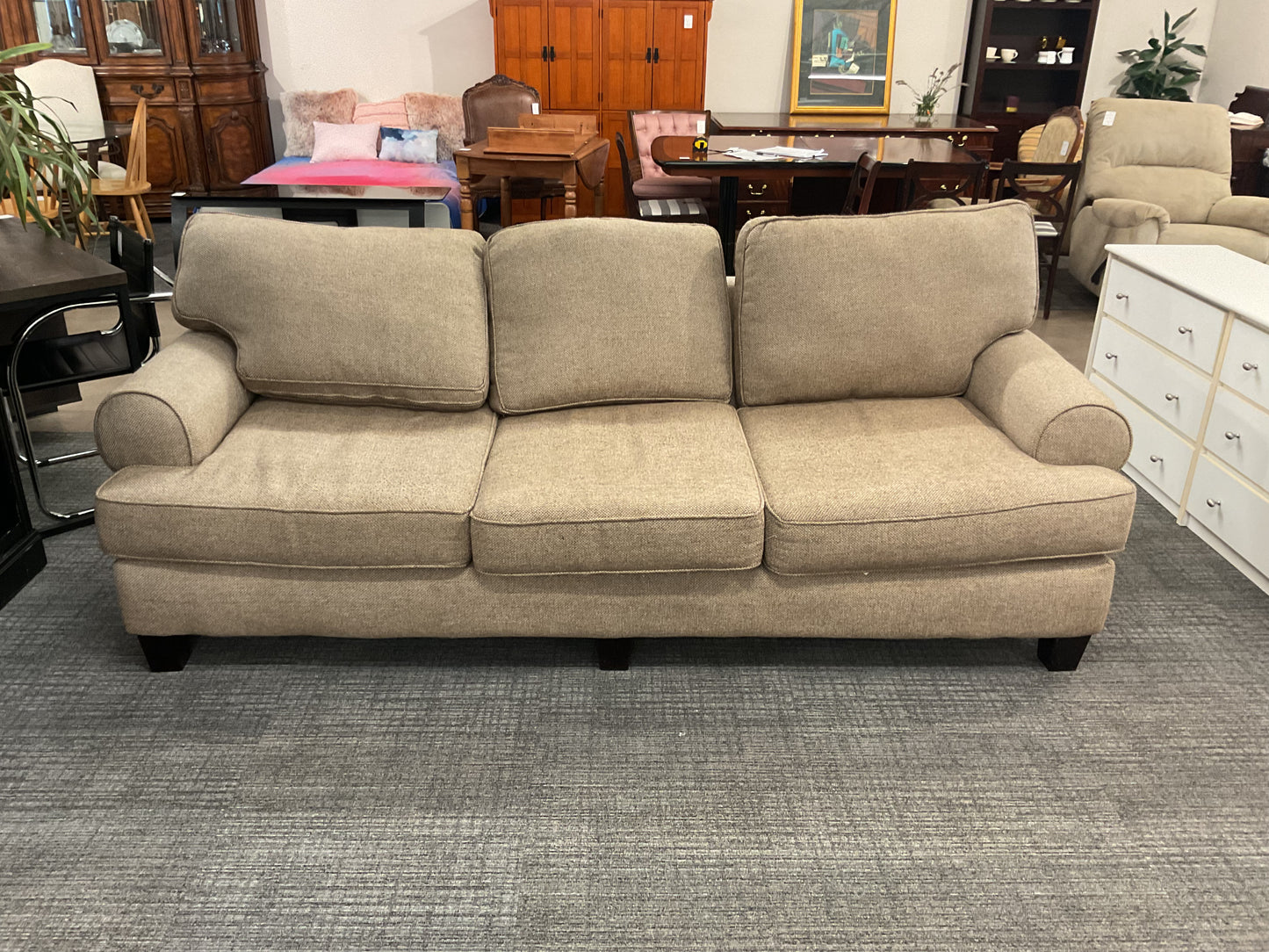 Beige 3 Seat Sofa