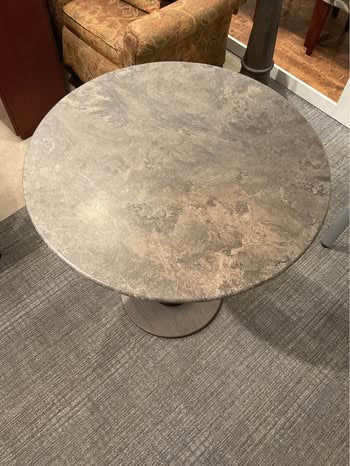 Round Stone Bistro Top Pedestal Table