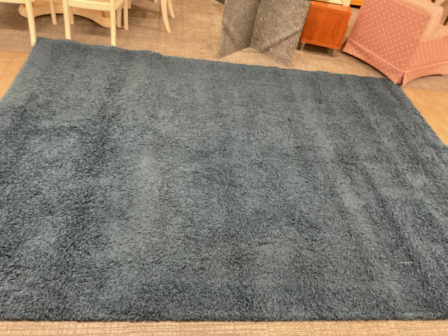 Deep Blue Shag Rug (F59)