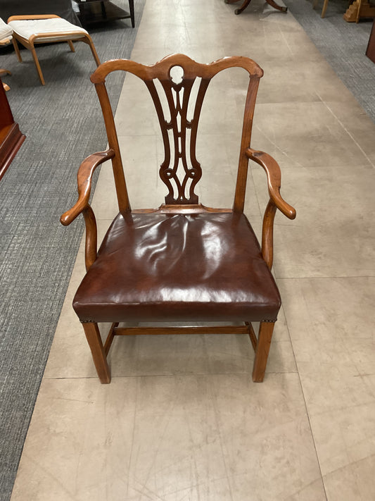 Classic Armchair W/Leather Seat