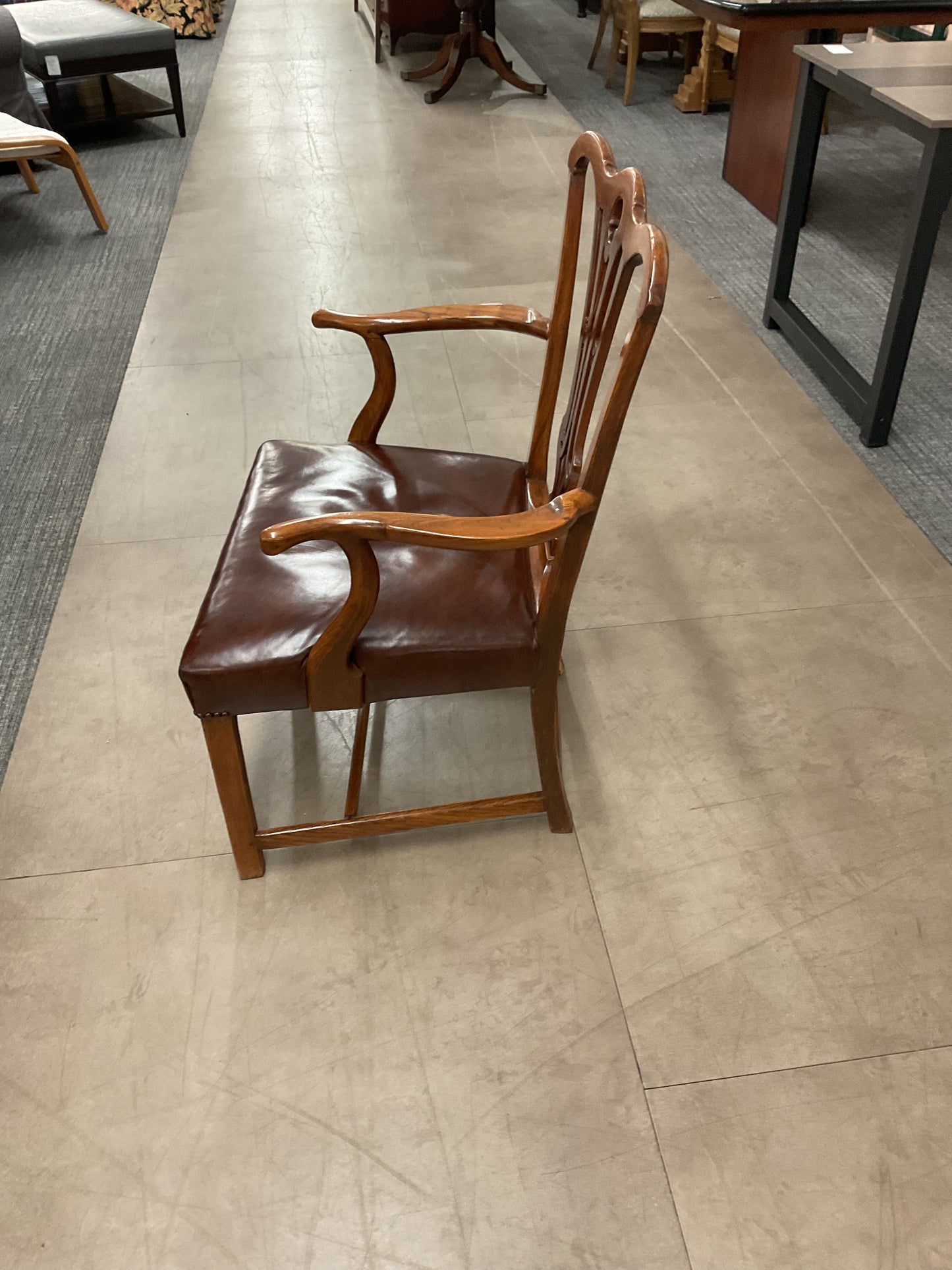 Classic Armchair W/Leather Seat