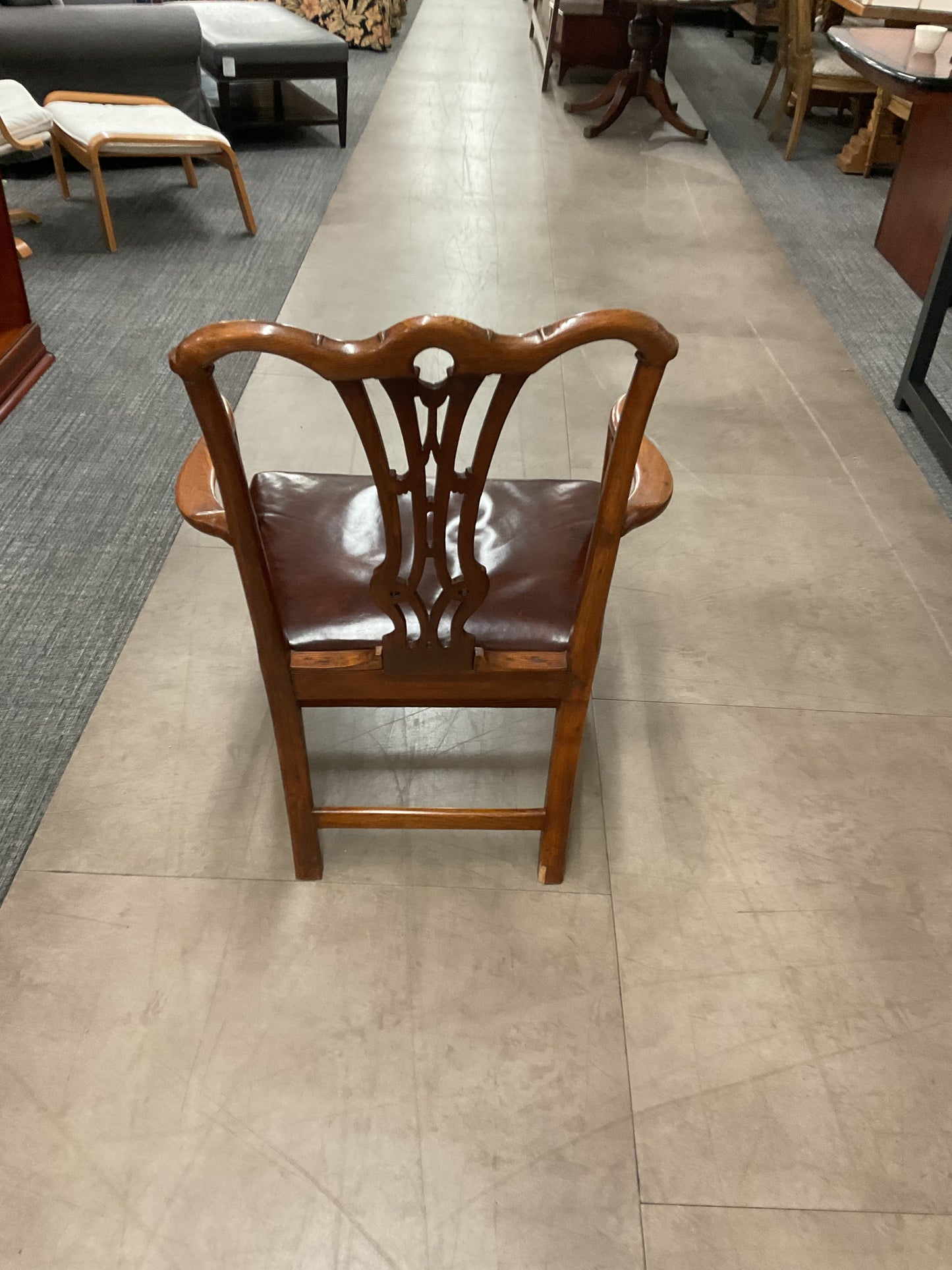 Classic Armchair W/Leather Seat
