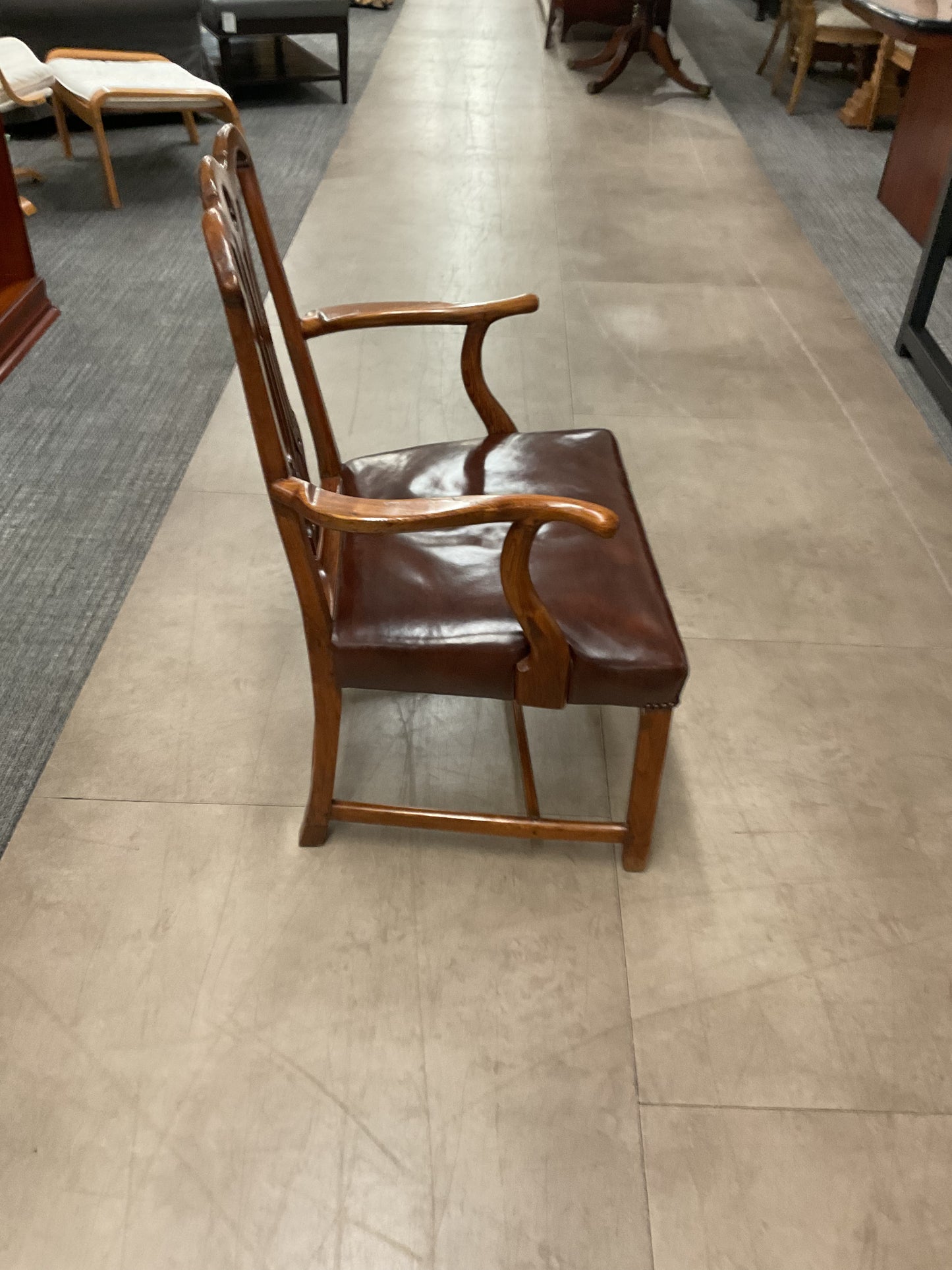 Classic Armchair W/Leather Seat