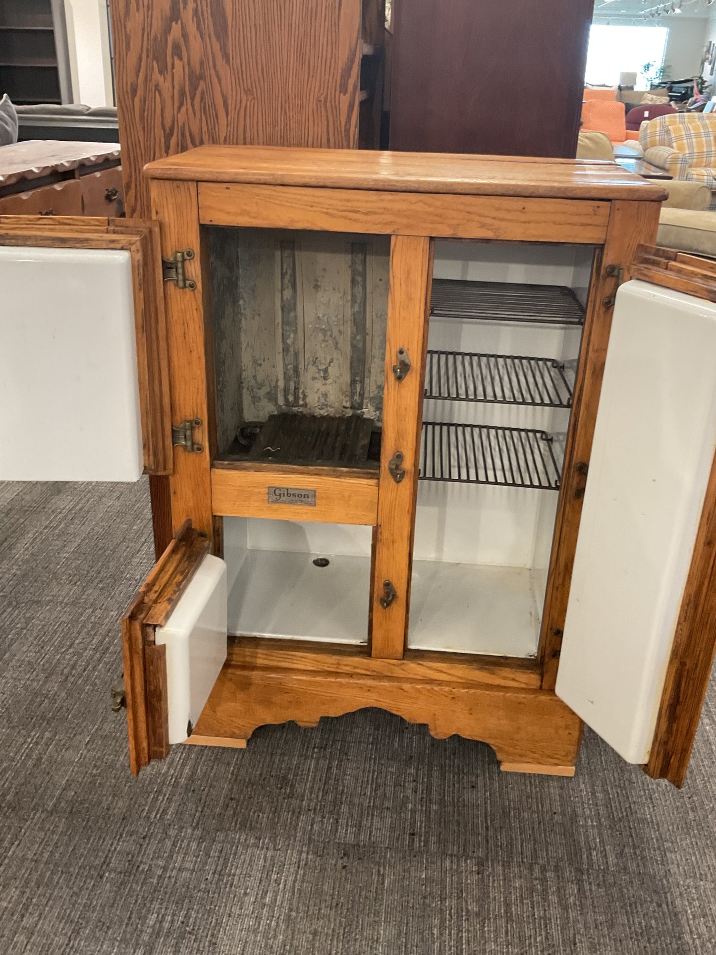 Antique Oak Ice Box