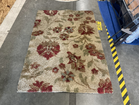 Small Shaggy Floral Area Rug (F64)