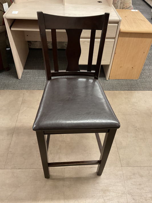Dark Wood Counter Chair