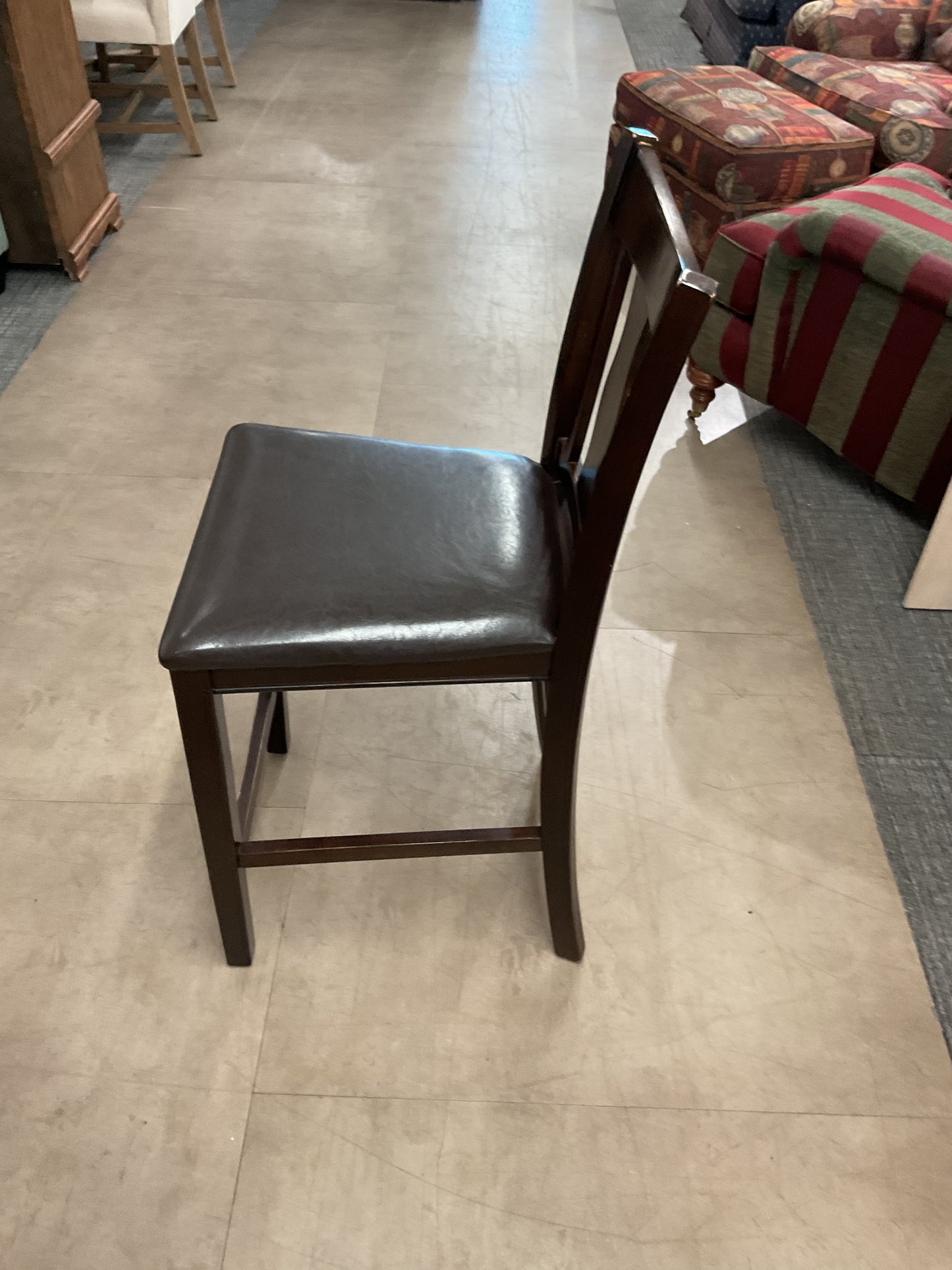 Dark Wood Counter Chair