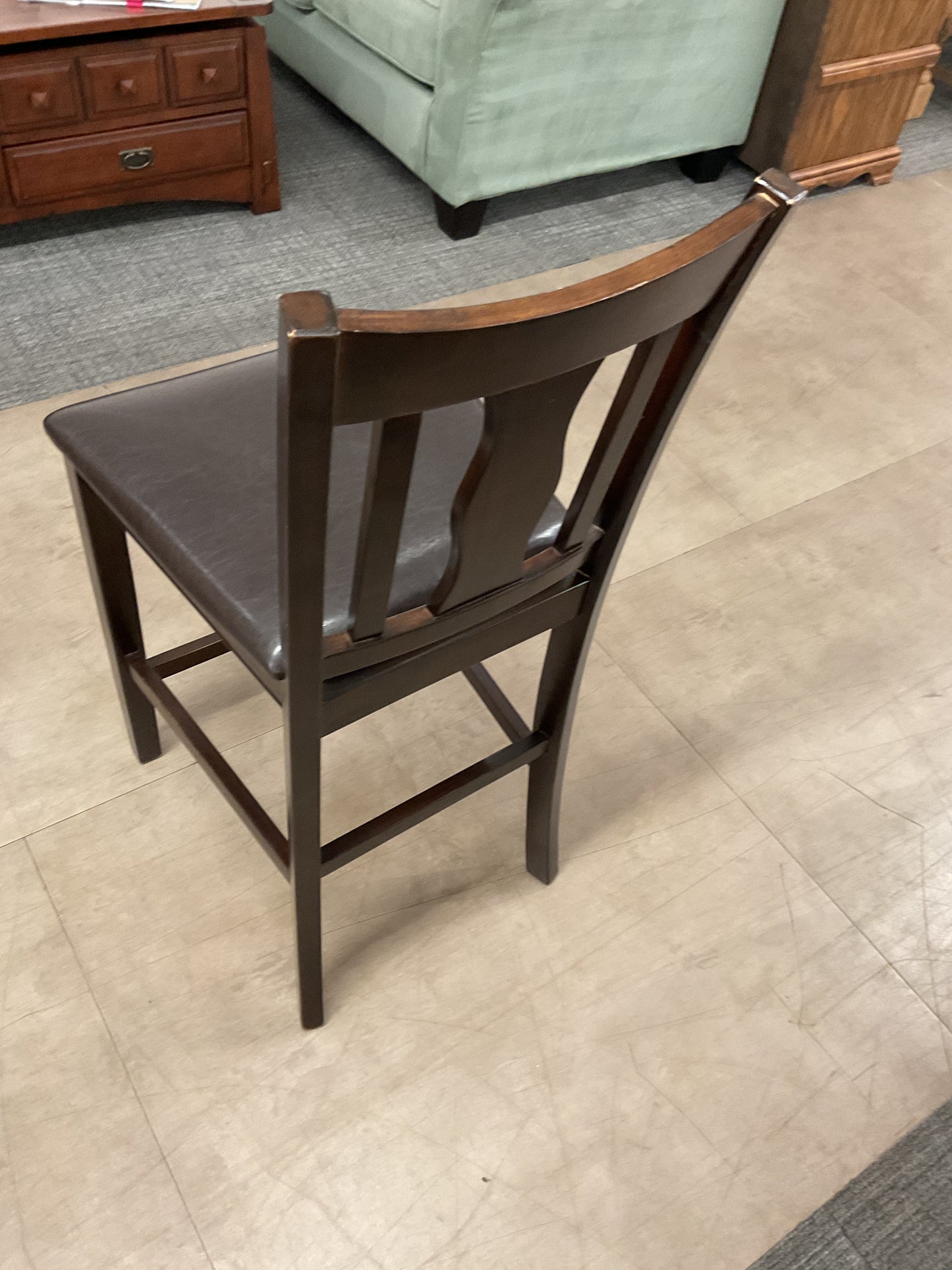 Dark Wood Counter Chair