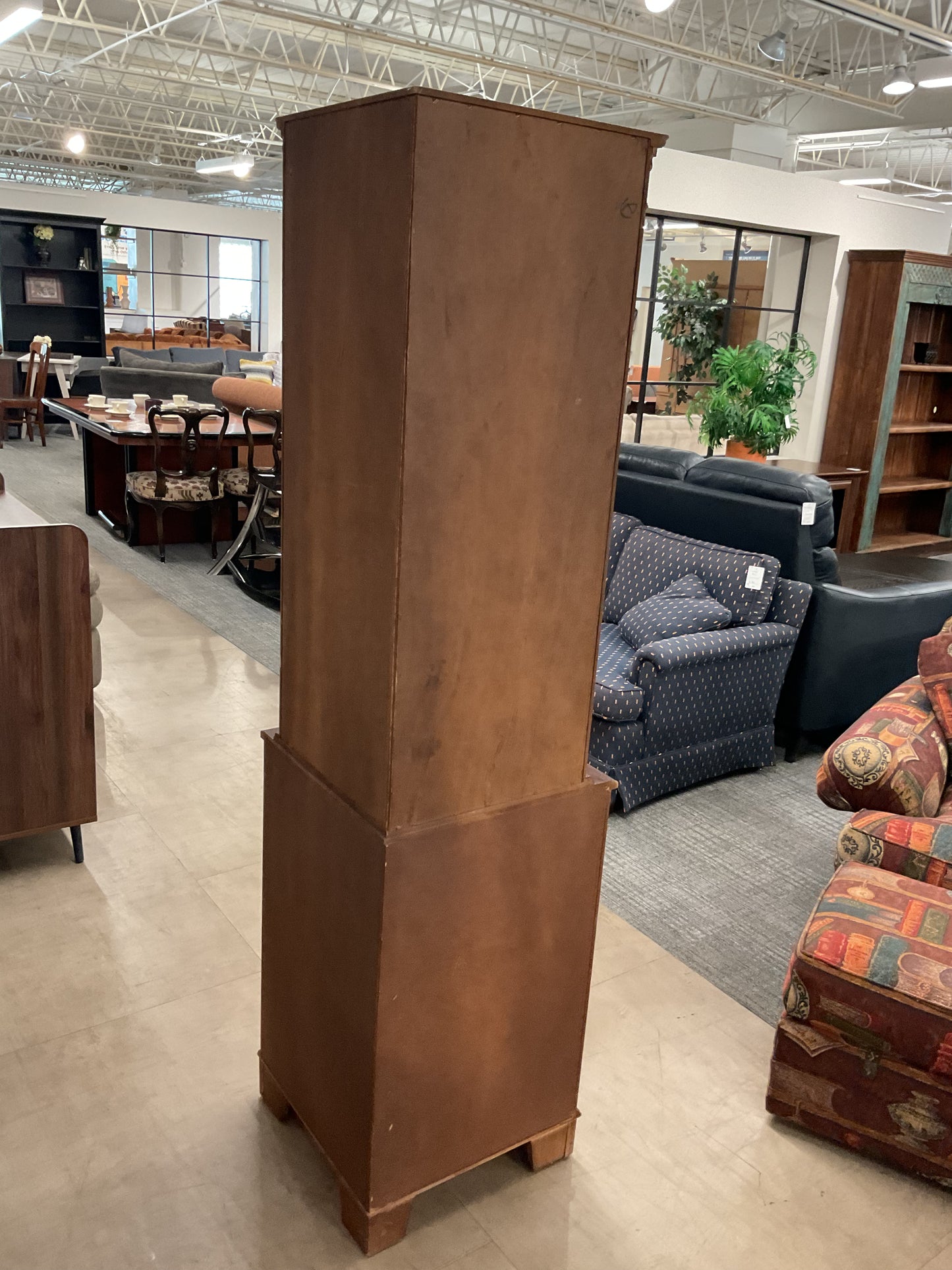 Elegant Dark Wood Corner Cabinet