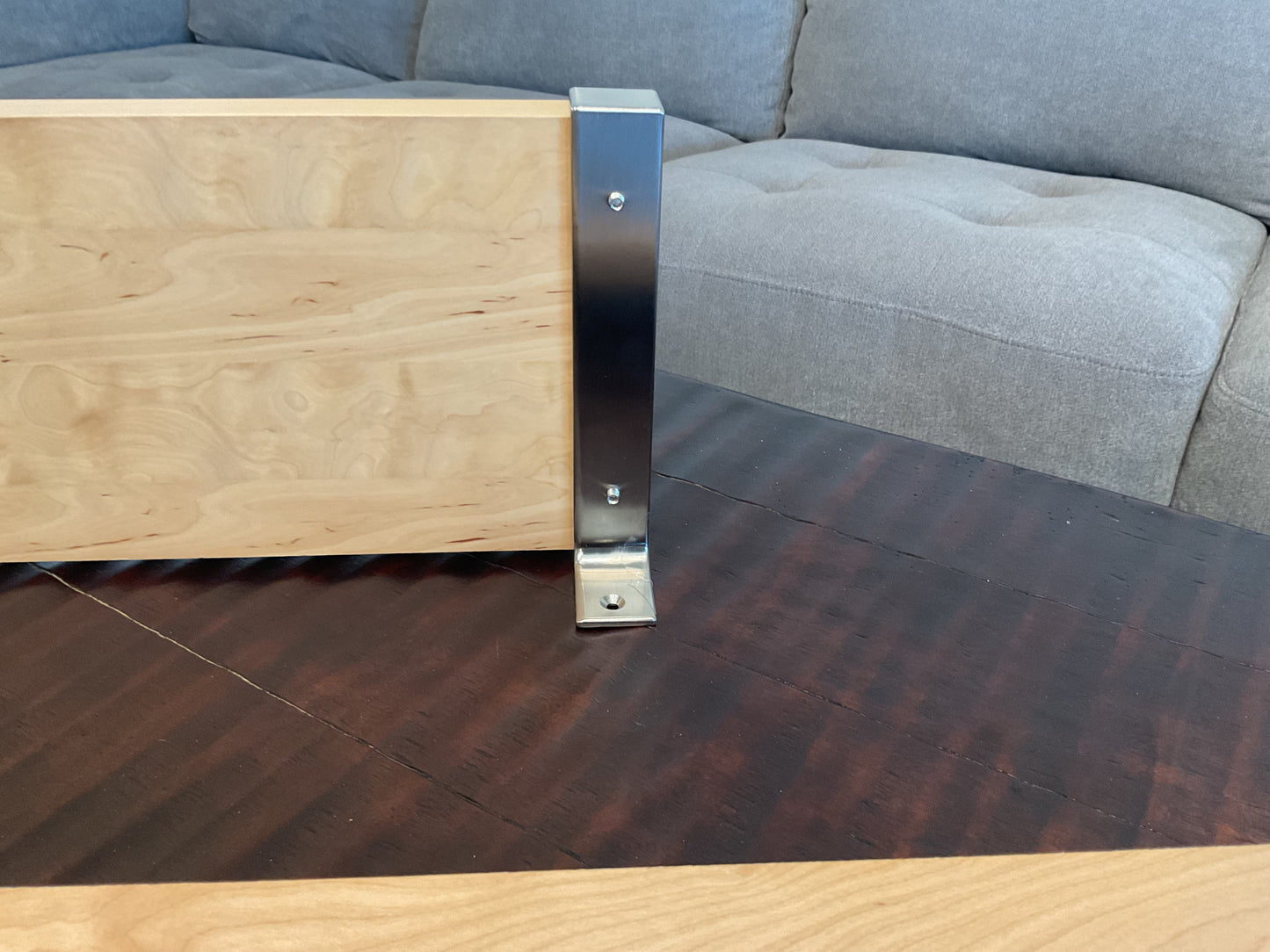 Wood Shelves W/Stainless Steel Brackets