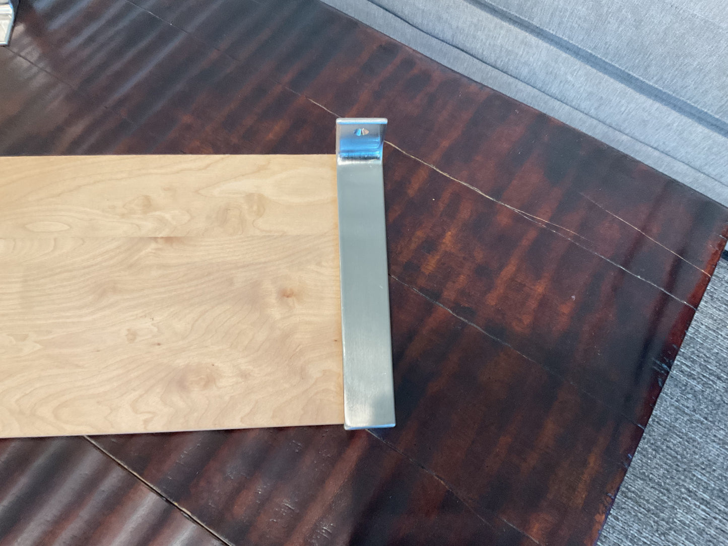 Wood Shelves W/Stainless Steel Brackets