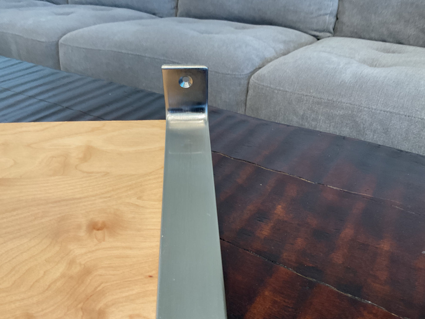 Wood Shelves W/Stainless Steel Brackets