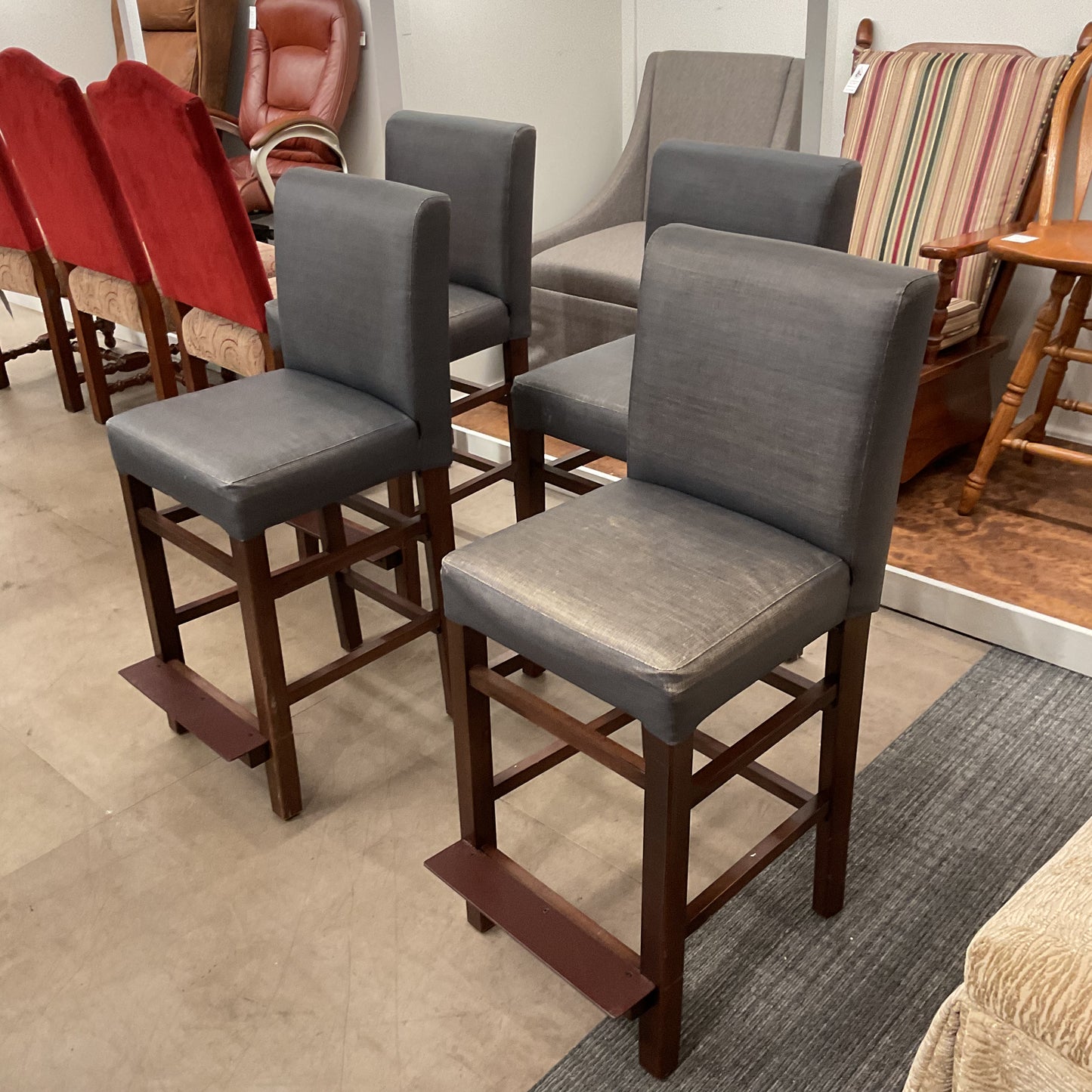 Four Rhino Steel Barstools