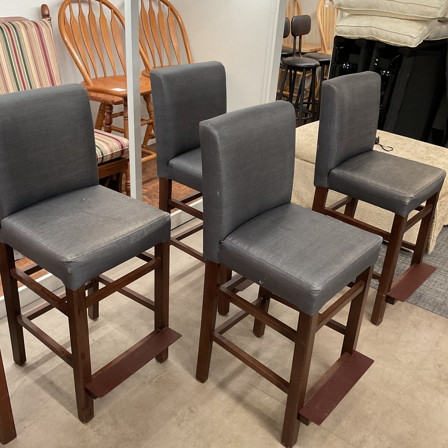 Four Rhino Steel Barstools