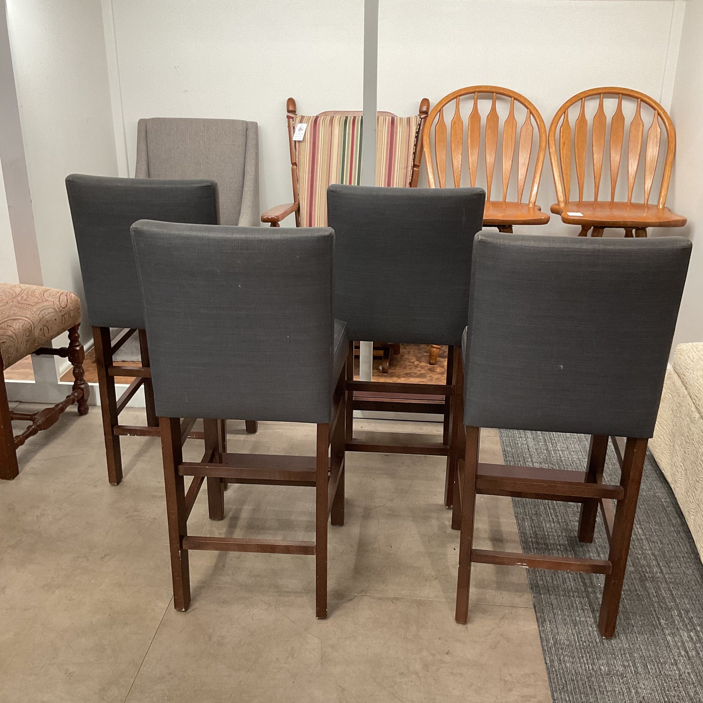 Four Rhino Steel Barstools