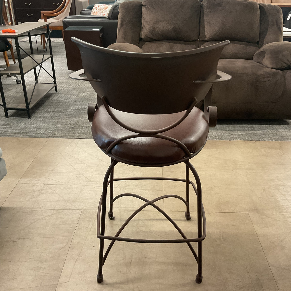 Orbit Leather Stool