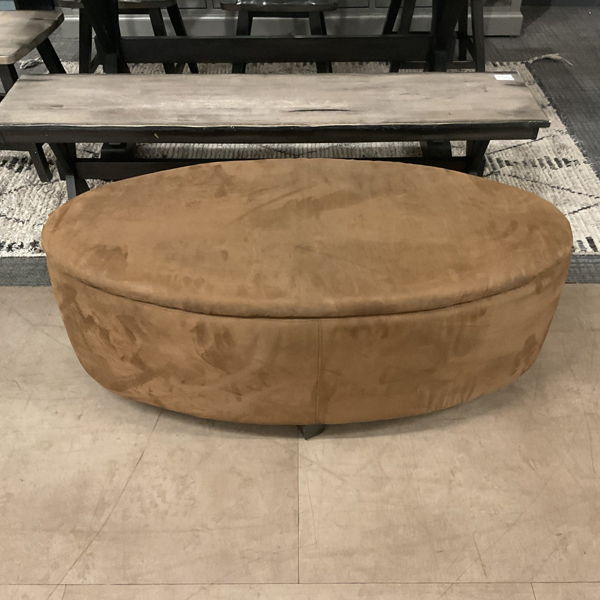 Velvet Coffin Ottoman